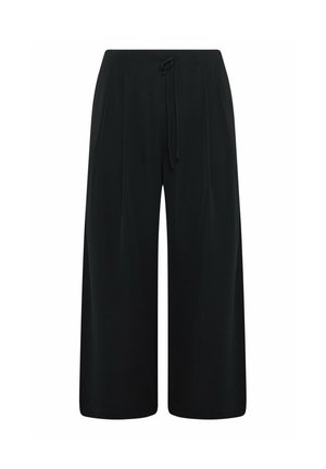 Yours Clothing, PLUS SIZE WIDE LEG TROUSERS - Pantalon classique - black