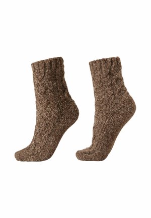 BRAIDED PATTERN - Chaussettes - brown