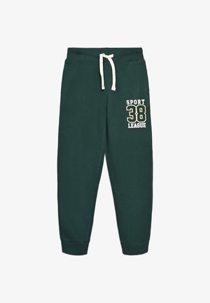 Terranova, PANTALONI TUTA LUNGHI CON STAMPA - Pantaloni sportivi - verde bottiglia