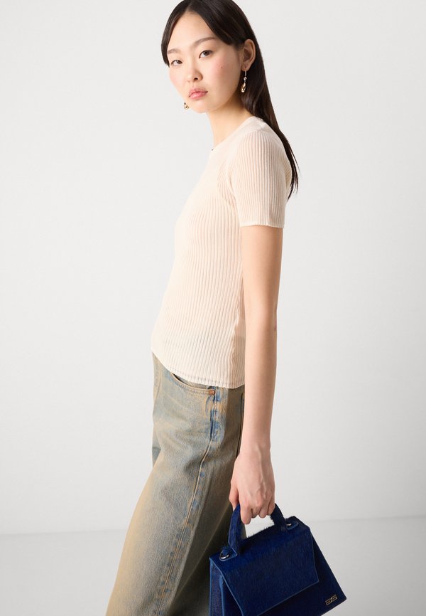 SHEER - Print T-shirt - coconut3