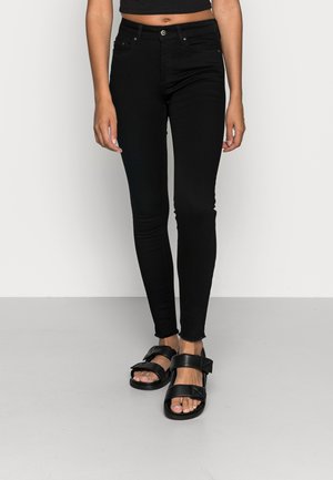 ONLBLUSH MID RAW - Skinny-Farkut - black denim