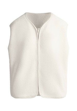 OYSHO, FAUX-SHEARLING GILET - Smanicato - ecru