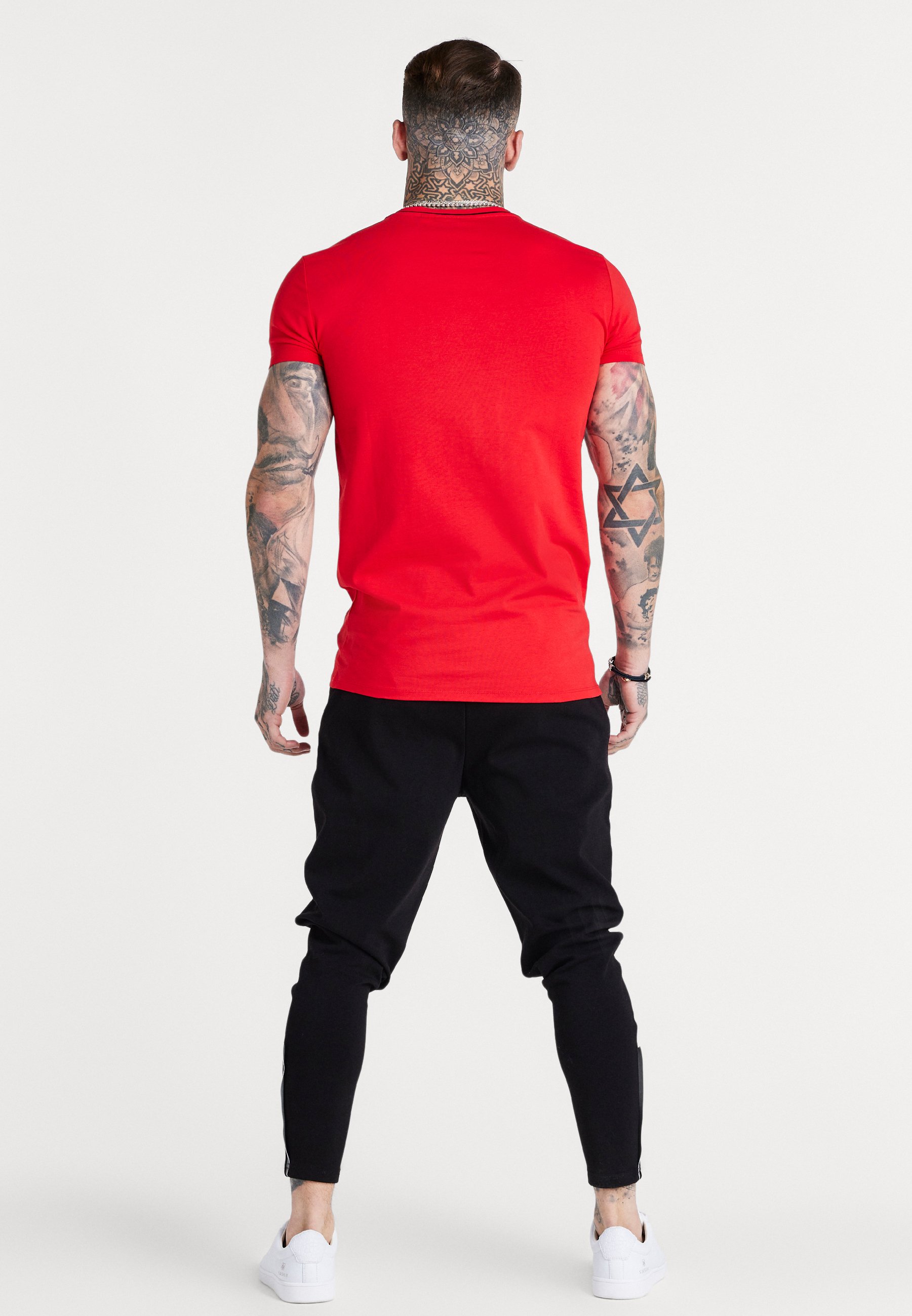 SIKSILK SHORT SLEEVE EMBROIDERY GYM TEE 