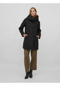 VILA Cappotto corto - medium grey melange