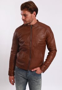 Lee Cooper - BUGLEM - Imitatieleren jas - cognac Miniatuurafbeelding 1