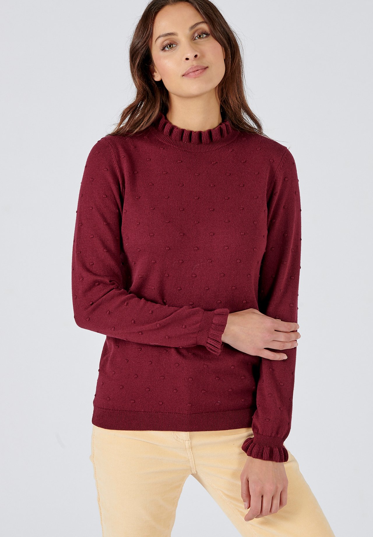 Damart FANTAISIE FINE ET CHAUDE Jumper bordeaux/red Zalando
