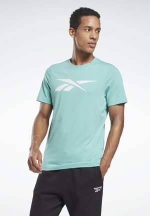 VECTOR - Print T-shirt - turquoise
