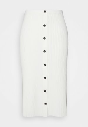 BUTTON FRONT SKIRT - A-lõikeline seelik - cream