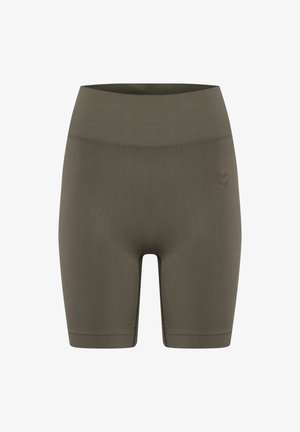 Hummel, HUMMEL HMLFLOW SHORT TIGHTS - Kurze Lauftights - major brown