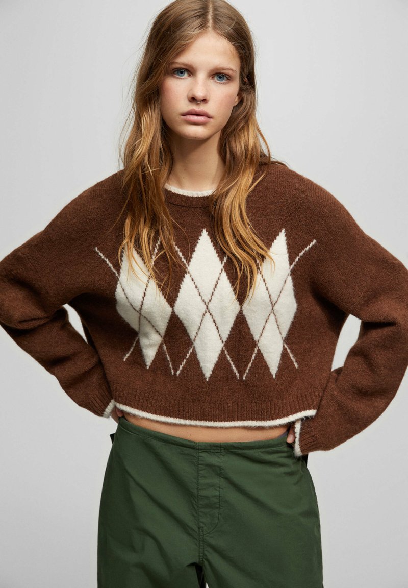 PULL&BEAR Jumper brown Zalando.ie
