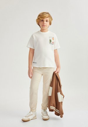 Koton SHORT SLEEVE - T-Shirt print - beige