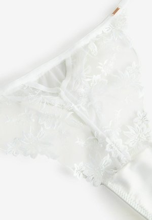 Lipsy FLORAL EMBRODIERY - Siaurikės - white