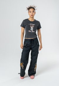 Ed Hardy TOKYO-GEISHA TIGHT  - T-shirts print - washed black
