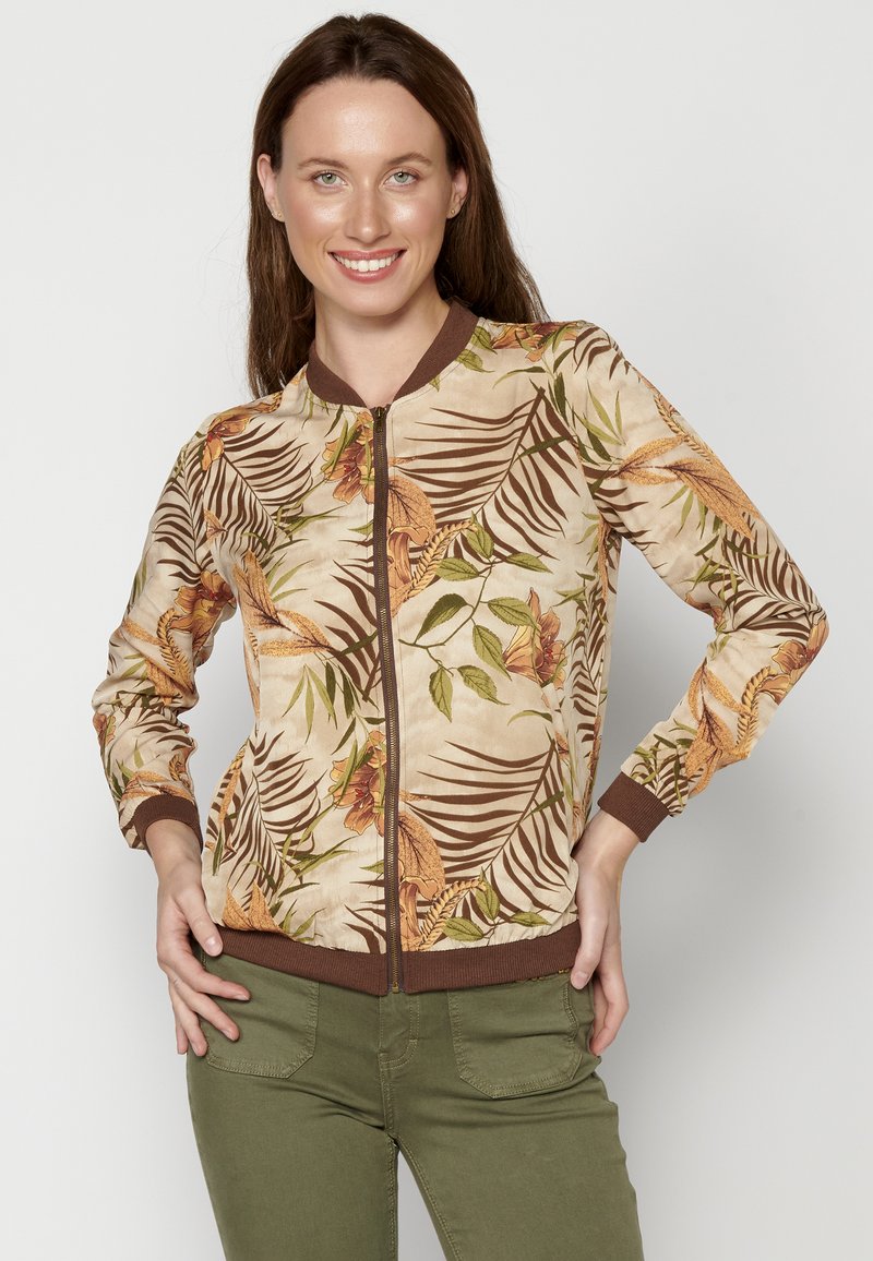 Koroshi Felpa con zip - beige