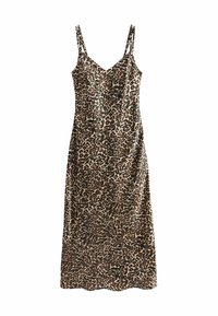 Next CAMI MIDI SLIP TALL - REGULAR FIT - Vapaa-ajan mekko - brown leopard print