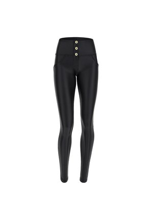 Freddy PUSH UP  SKINNY VITA ALTA BOTTONI - Leggings - nero