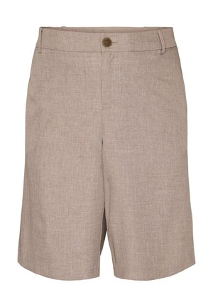 Zizzi, LOCKERE BERMUDASHORTS MIT HOHER TAILLE - Shorts - braun