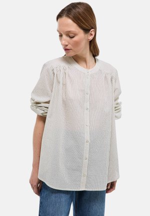 MANCHES LONGUES RAYÉE - Blouse - black oyster