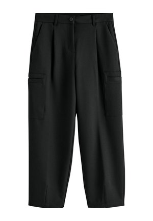Next, PETITE FIT - PONTE CARGO BARREL LEG TROUSERS - Stoffhose - black