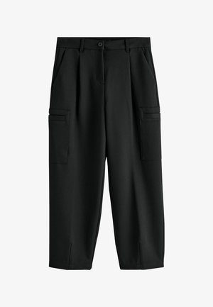 Next, PETITE FIT - PONTE CARGO BARREL LEG TROUSERS - Bukser - black