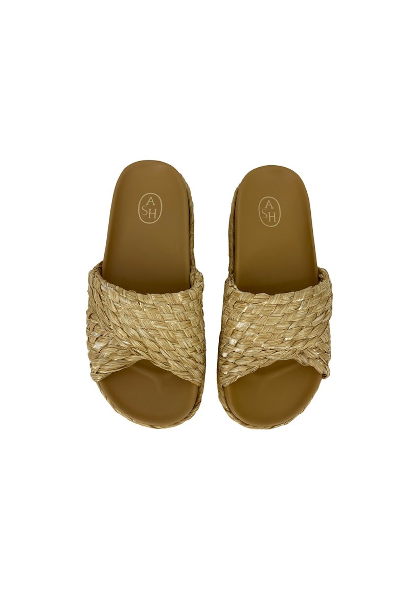 Damen Sneaker | Ash COMBO C: RAFFIA NATURAL C2 Pantolette flach natural/beige - IA04743 Damen Sneaker | Ash COMBO C: RAFFIA NATURAL C2 Pantolette flach natural/beige - IA04743