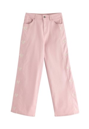 WIDE WITH EMBROIDERY  - Relaxed fit -farkut - dusty pink