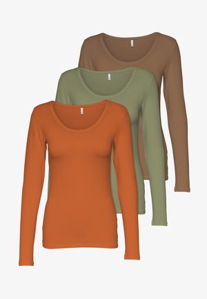 3 PACK - Long sleeved top - bronze