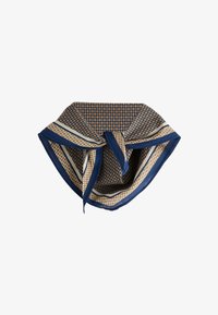 Selected, navy blue geometric