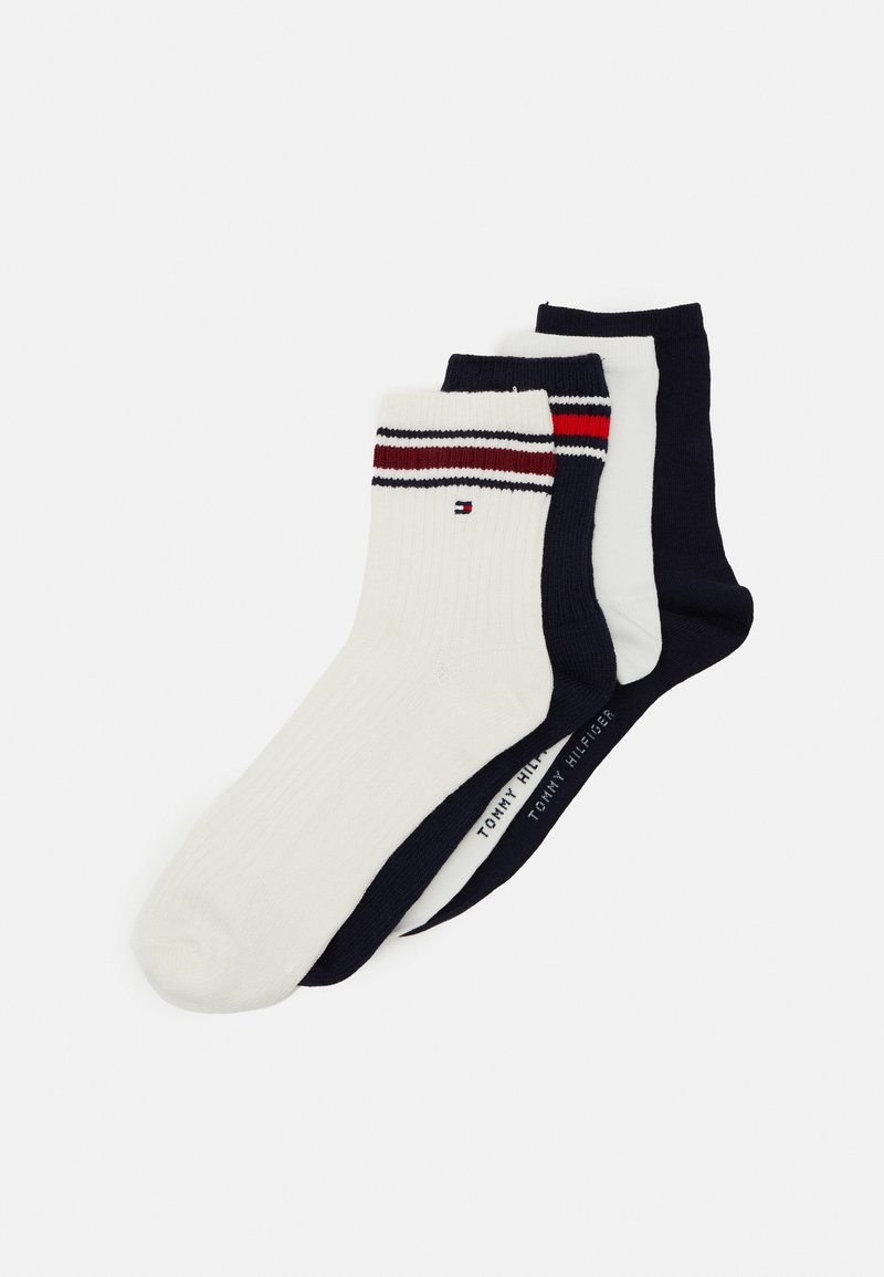 Tommy Hilfiger WOMEN SHORT SOCK SPORTY 4 PACK Sokker off white/navy