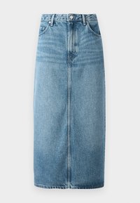 MIDI SKIRT - A-Linien-Rock - blue denim