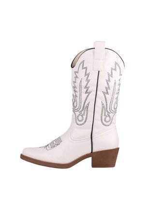 Elara Cowboy/biker ankle boot - weiß