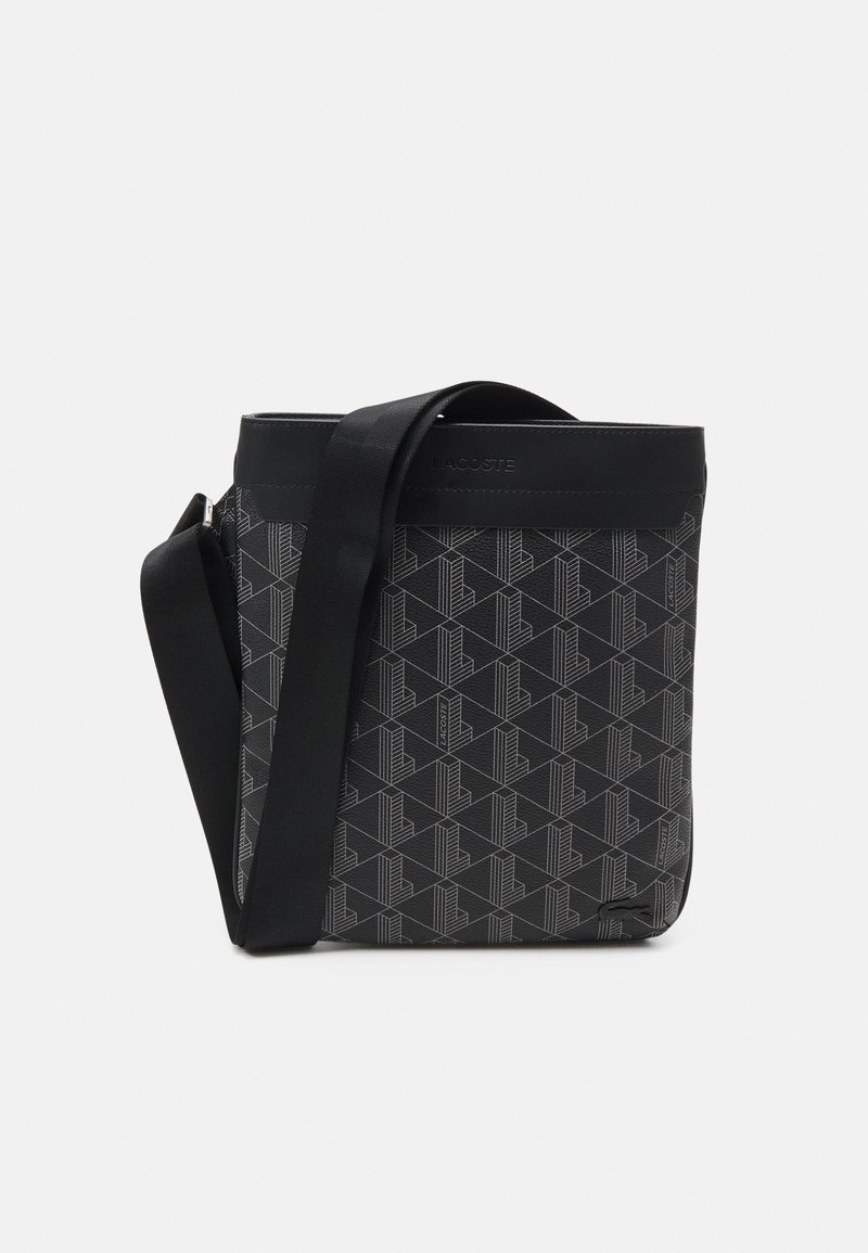Lacoste - THE BLEND - Cross body bag - monogram noir gris, Enlarge