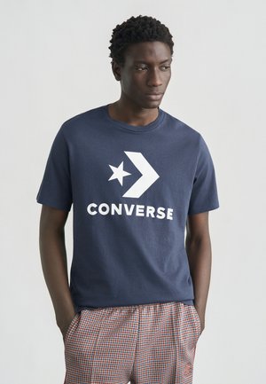 STANDARD FIT CENTER FRONT LARGE LOGO STAR TEE - T-shirt imprimé - navy