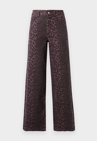 VICHIA LEO PRINT JEANS - Wide leg - fig