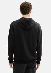 TOM TAILOR DENIM MIT PRINT - Felpa con cappuccio - black