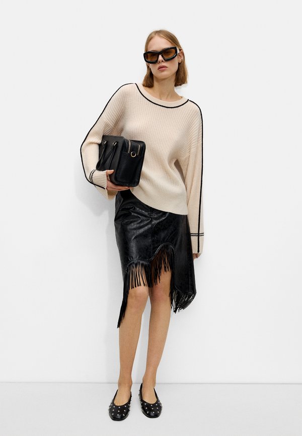 WITH CONTRAST DETAIL - Jumper - beige2