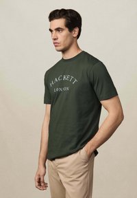 Hackett London Camiseta estampada - duck green
