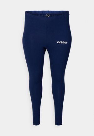 ESSENTIALS LINEAR PLUS SIZE - Leggings - dark blue/white