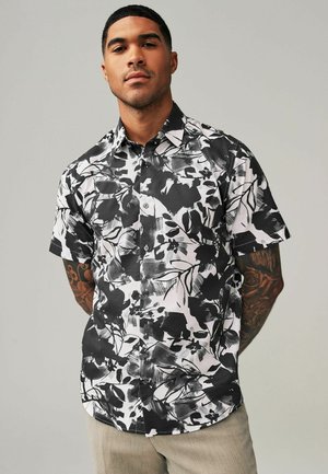Next SHORT SLEEVE -  REGULAR FIT - Camicia - black white