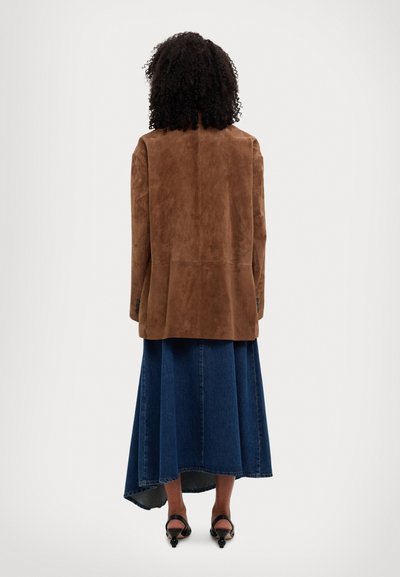WEEKEND MaxMara OGGI - Giacca di pelle - terra