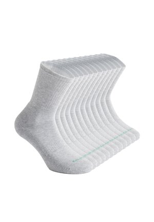 PLAIN CREW WITH TERRY SOLE - Calcetines - grey