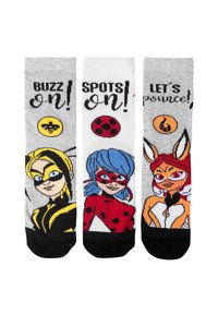 Miraculous 3 PACK LADYBUG - Socks - grau weiß