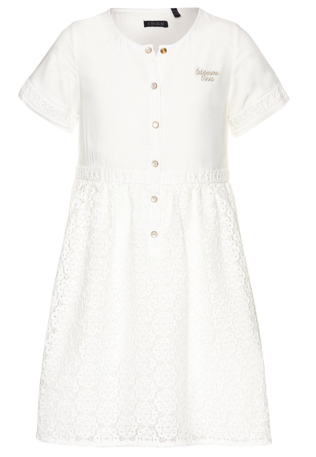 Robe chemise - blanc cassé