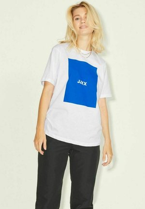 JJXX JXAMBER SS RELAXED EVERY SQUARE NOOS - Camiseta estampada - bright white 2