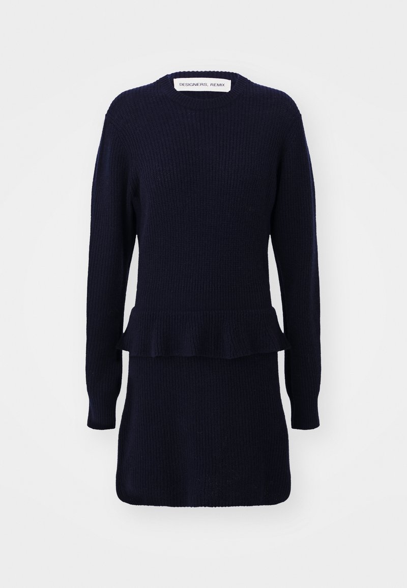 DESIGNERS REMIX Gebreide jurk donkerblauw