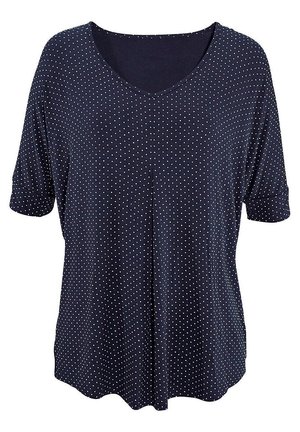 LASCANA Print T-shirt - navy-gepunktet