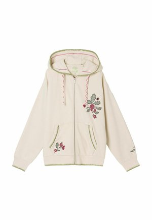 FatFace, EMBROIDERED ZIP THROUGH HOODIE - Zip-up sweatshirt - ivory