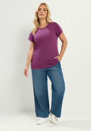 Yours Clothing, 3 PACK CORE T-SHIRTS - Camiseta básica - purple
