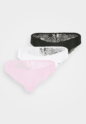 ULTIMATE COMFORT BRASILIANO BRIEF 3 PACK - Slip - black/cream/pink orchid