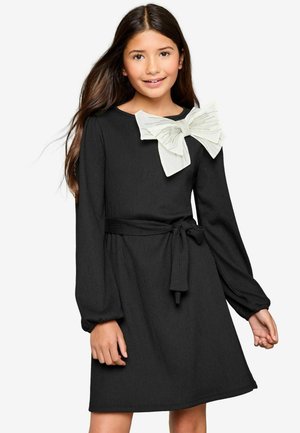 REGULAR FIT - BOW DETAIL - Denní šaty - black